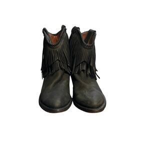 Redneck Riviera Black Fringe Cowgirl Boots Size 8